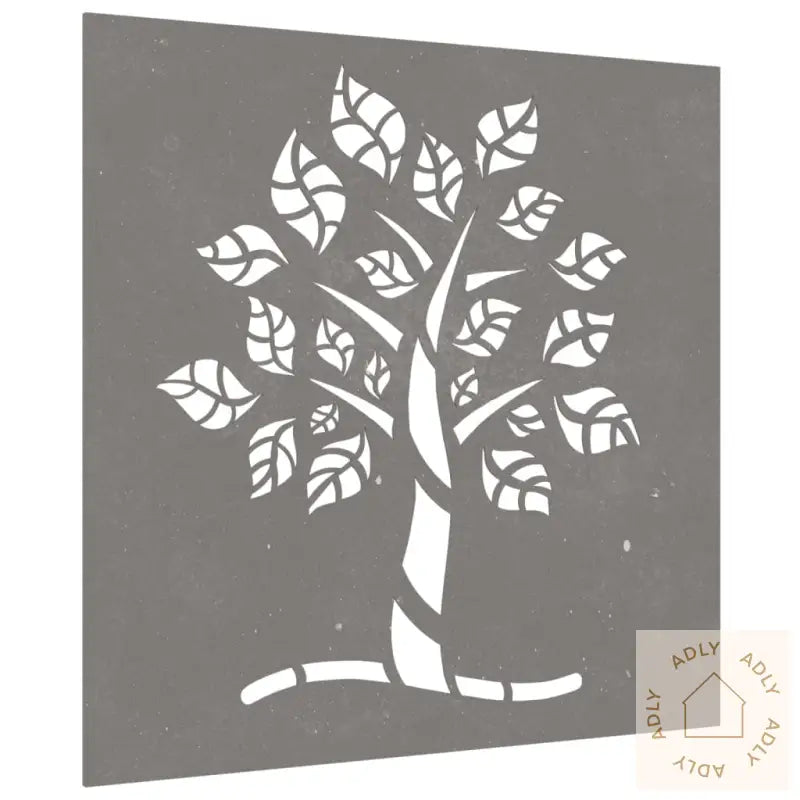 Veggdekorasjon Til Hage 55X55 Cm Cortenstål Tredesign