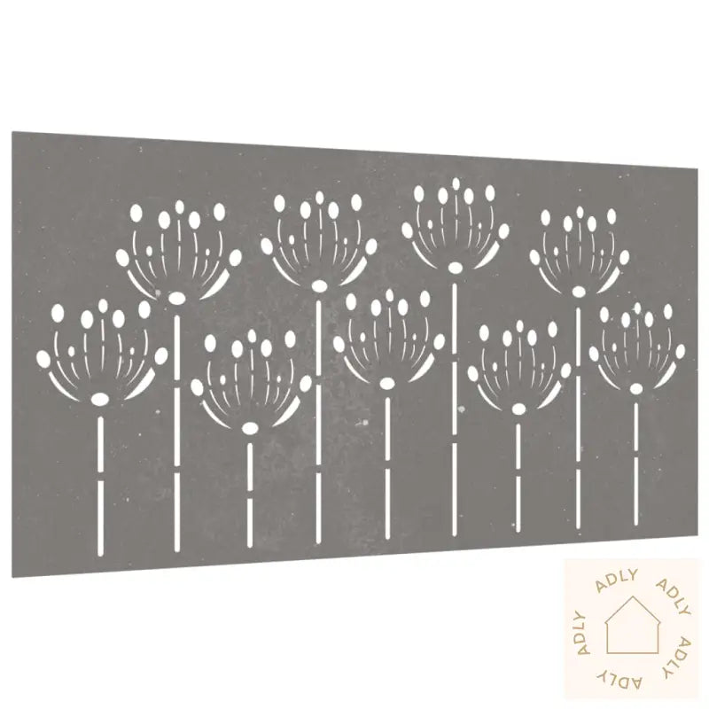 Veggdekorasjon Til Hage 105X55 Cm Cortenstål Blomsterdesign