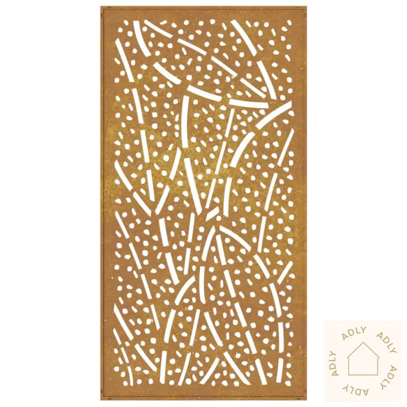 Veggdekorasjon Til Hage 105X55 Cm Cortenstål Bladdesign