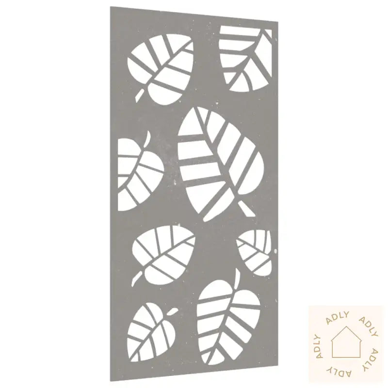 Veggdekorasjon Til Hage 105X55 Cm Cortenstål Bladdesign