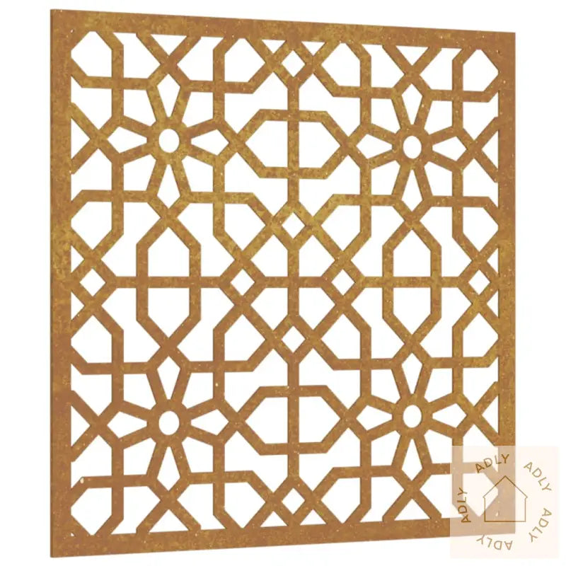 Veggdekorasjon Til Hage 105X55 Cm Cortenstål Maurisk Design