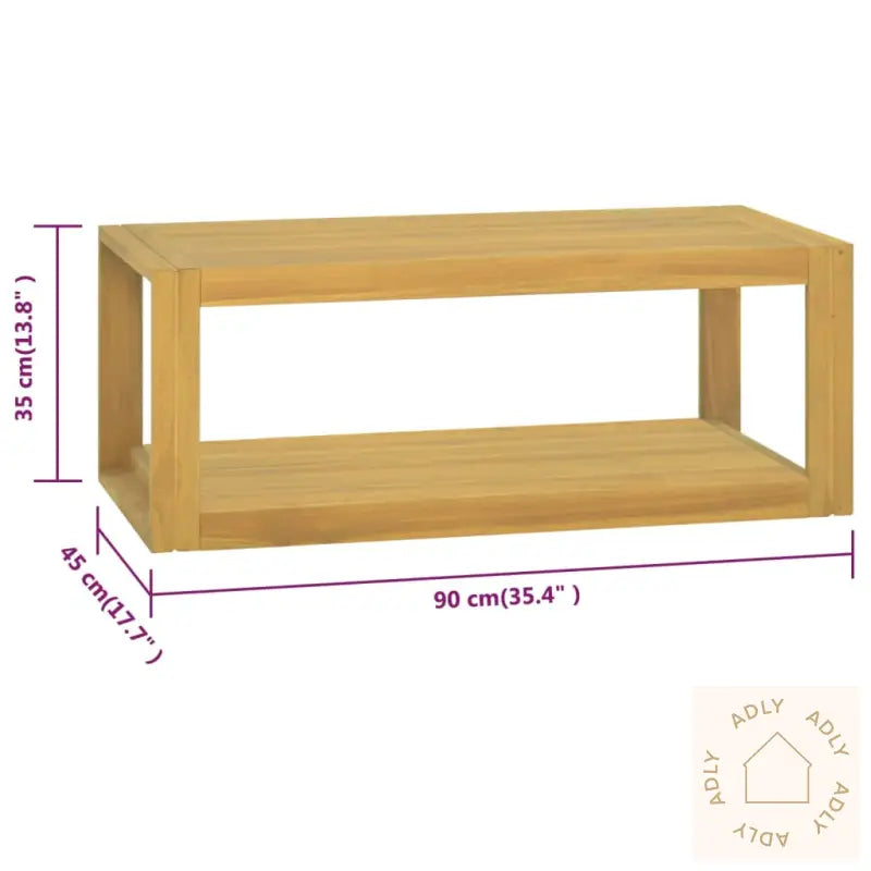Veggmontert Baderomsskap 90X45X35 Cm Heltre Teak