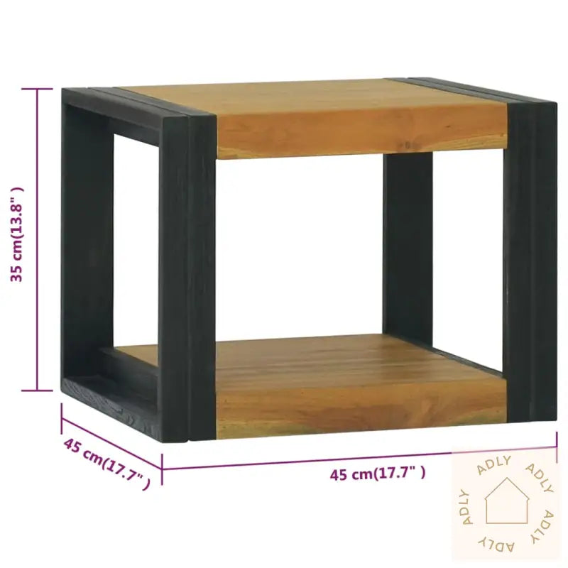 Veggmontert Baderomsskap 45X45X35 Cm Heltre Teak