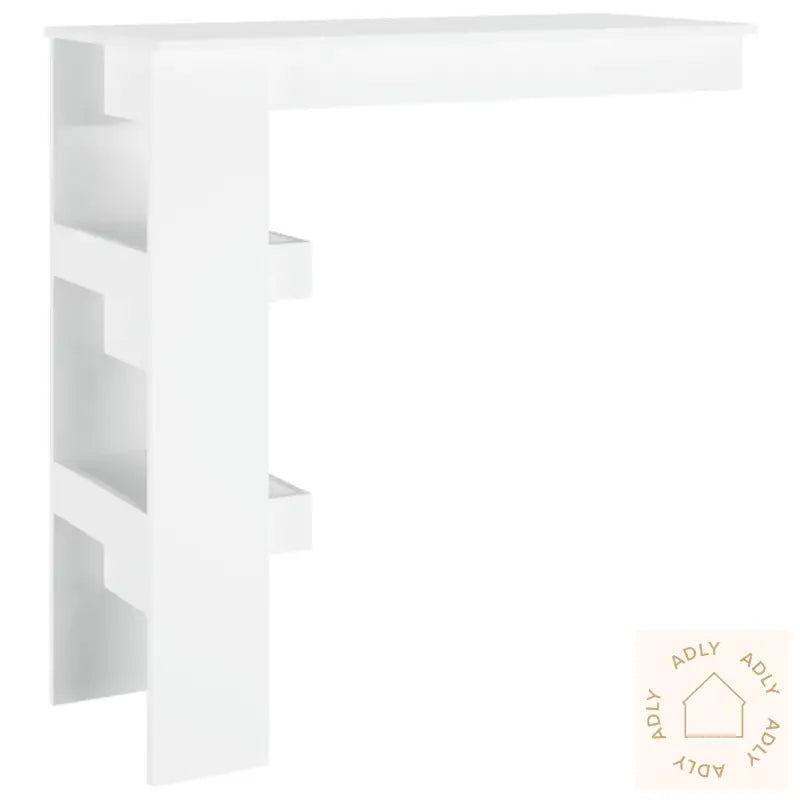 Veggmontert Barbord Hvit 102X45X103,5 Cm Konstruert Tre