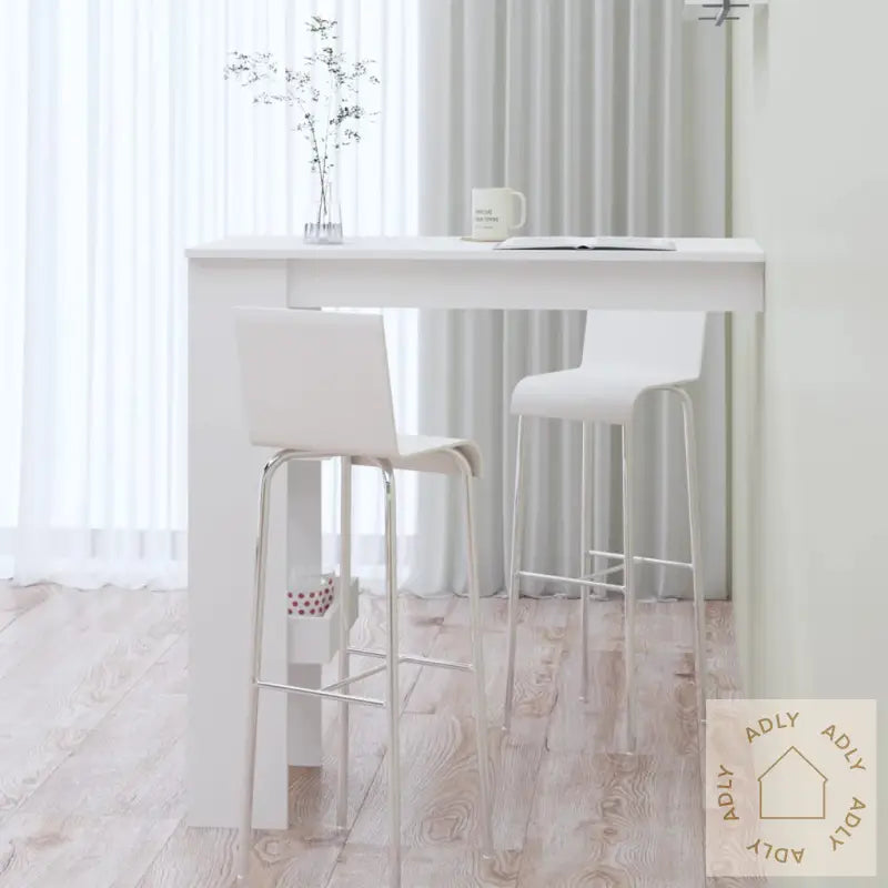 Veggmontert Barbord Hvit 102X45X103,5 Cm Konstruert Tre