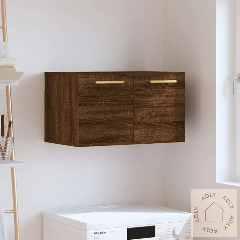 Veggskap Brun Eik 60X36,5X35 Cm Konstruert Tre