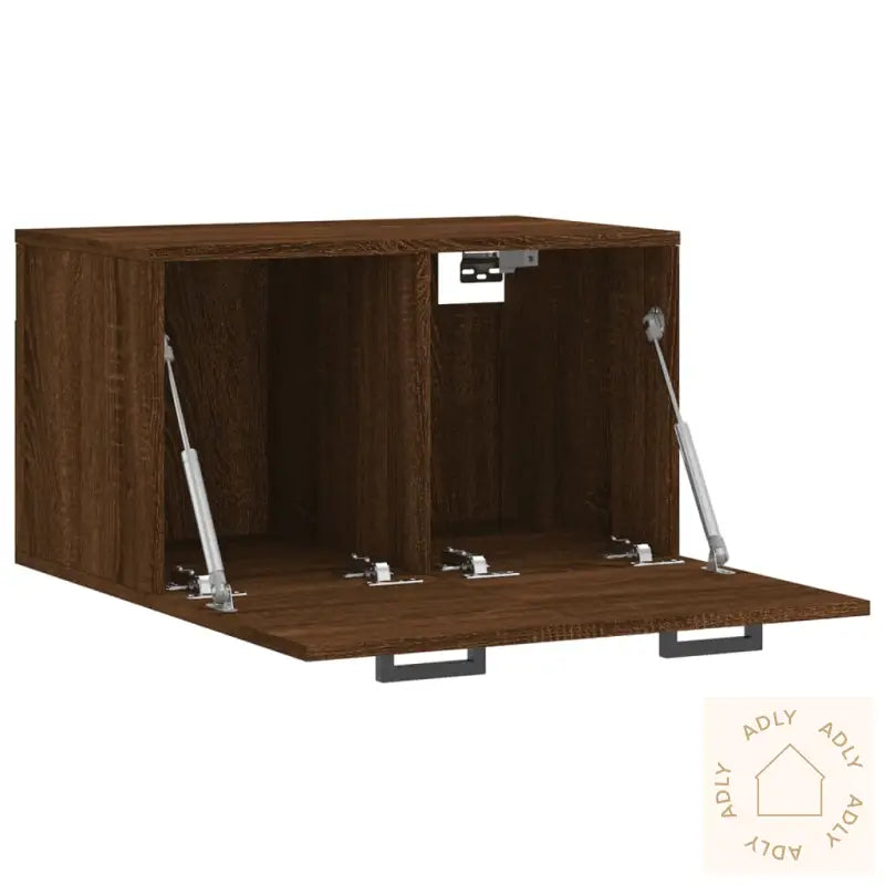 Veggskap Brun Eik 60X36,5X35 Cm Konstruert Tre