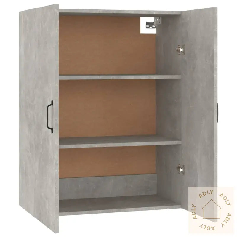 Veggskap Betonggrå 69,5X34X90 Cm Konstruert Tre