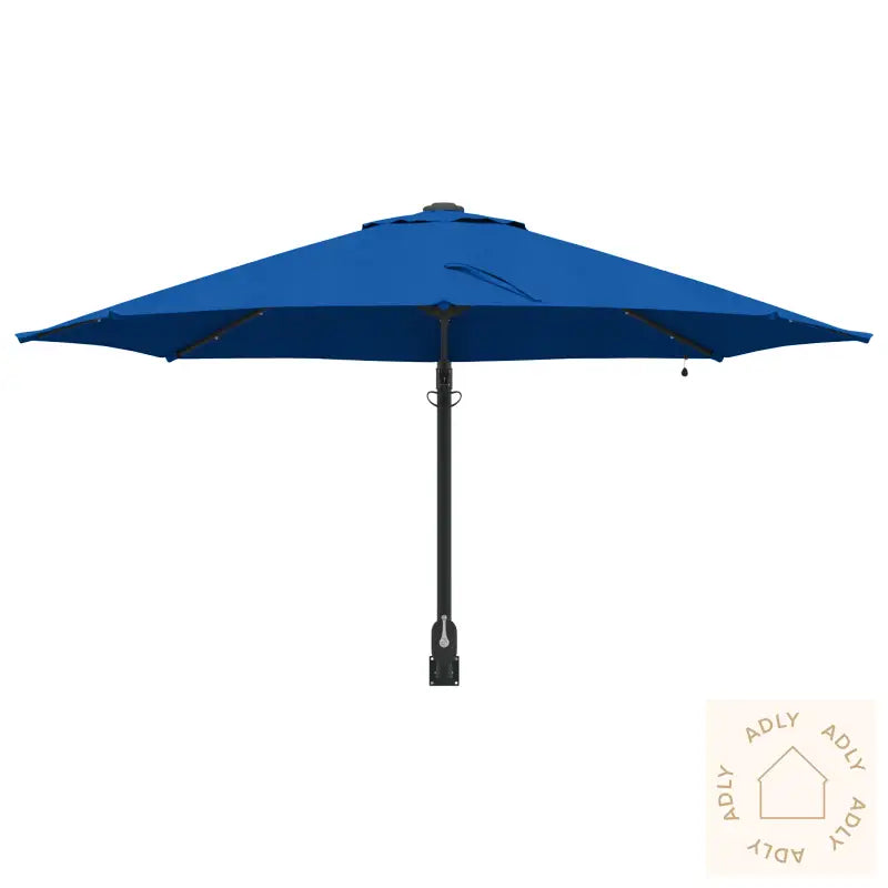 Veggmontert Hageparasol Med Led-Er Azure Blå 248 Cm