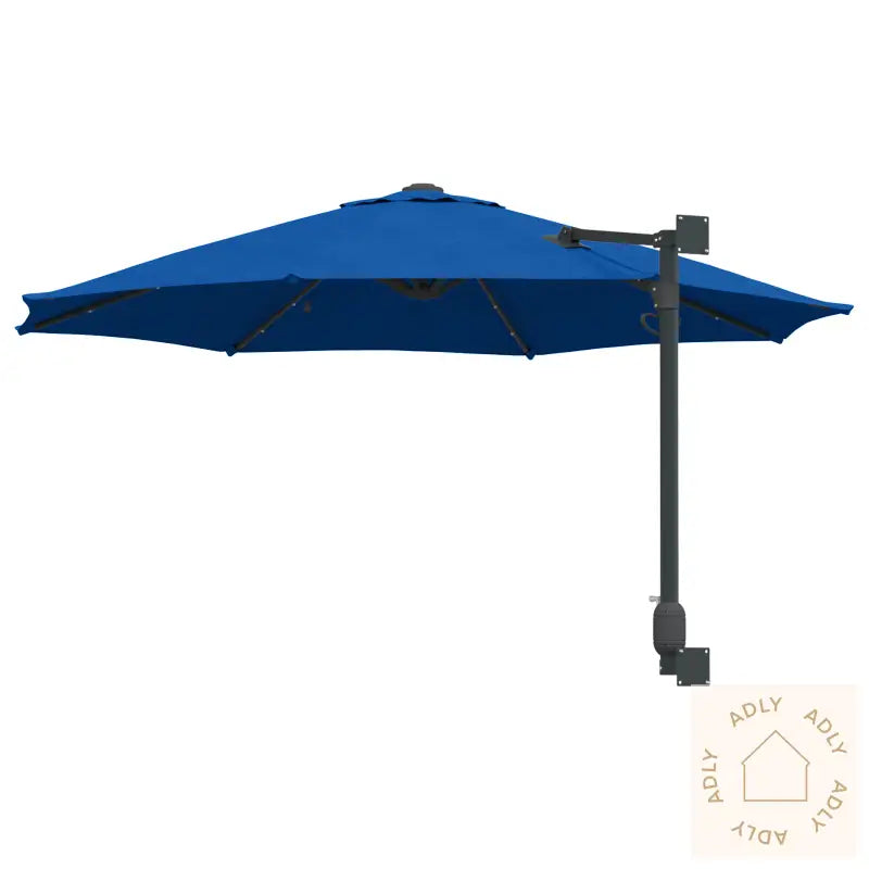 Veggmontert Hageparasol Med Led-Er Azure Blå 248 Cm