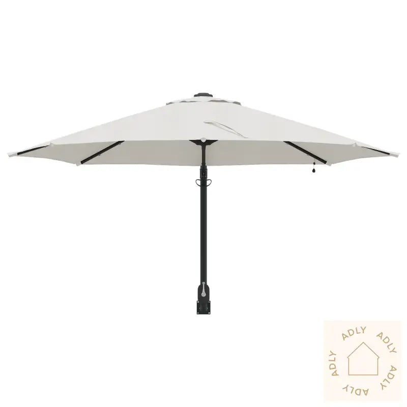Vegghengt Hageparasol Med Led-Lamper Sand 248 Cm