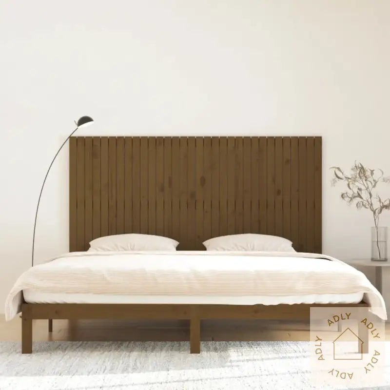 Veggmontert Hodegavl Honningbrun 204X3X110 Cm Heltre Furu