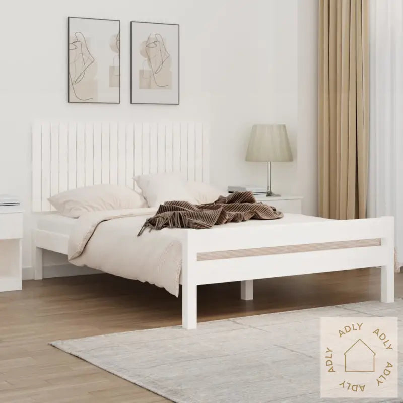 Veggmontert Sengegavl Hvit 140X3X60 Cm Heltre Furu