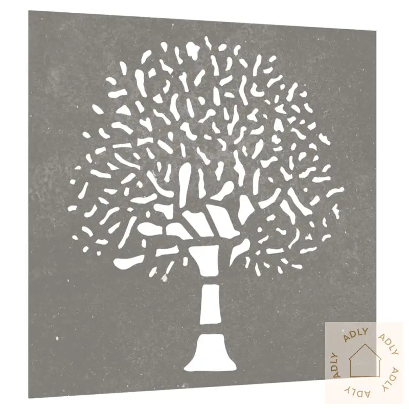 Veggdekorasjon Til Hage 55X55 Cm Cortenstål Tredesign