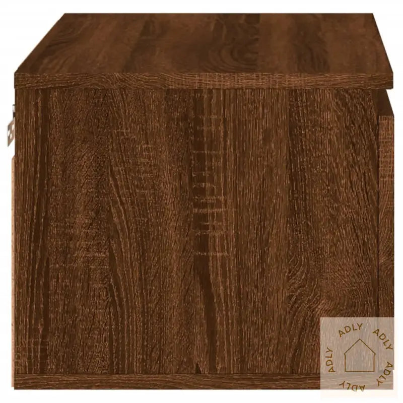 Vegghengte Nattbord Med Led-Lys 2 Stk Brun Eik