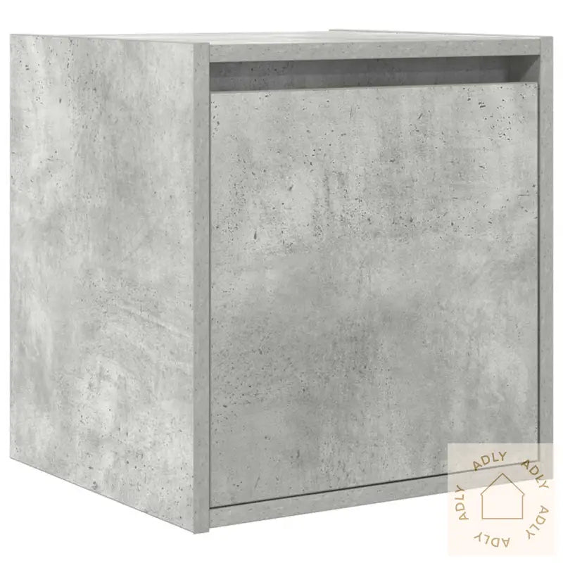 Veggmonterte Nattbord 2 Stk Betonggrå 38X34X40 Cm