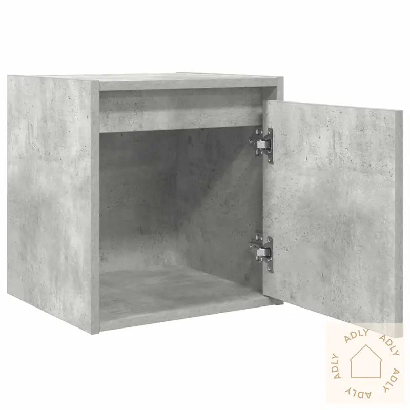 Veggmonterte Nattbord 2 Stk Betonggrå 38X34X40 Cm