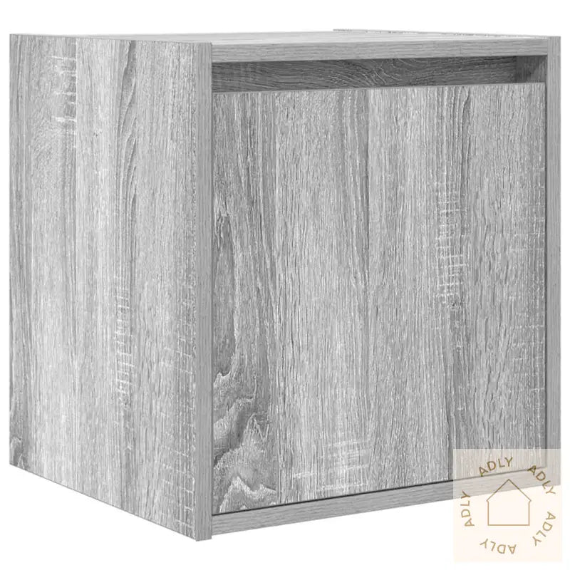 Veggmonterte Nattbord 2 Stk Grå Sonoma 38X34X40 Cm