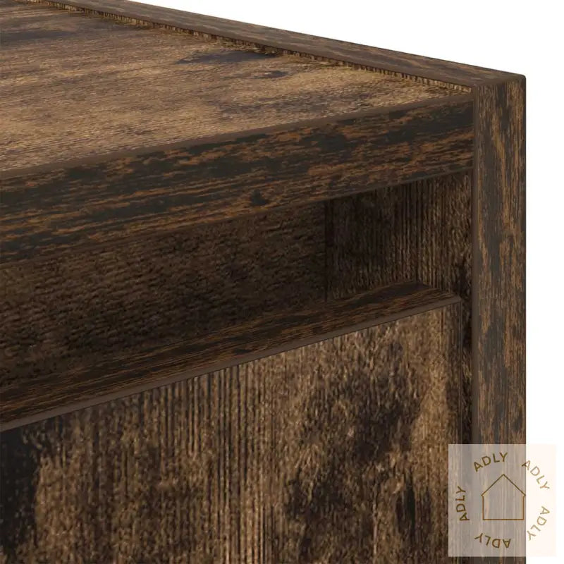 Veggmontert Nattbord Røkt Eik 38X34X40 Cm