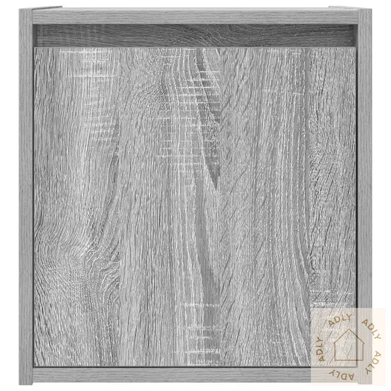 Veggmonterte Nattbord 2 Stk Grå Sonoma 38X34X40 Cm