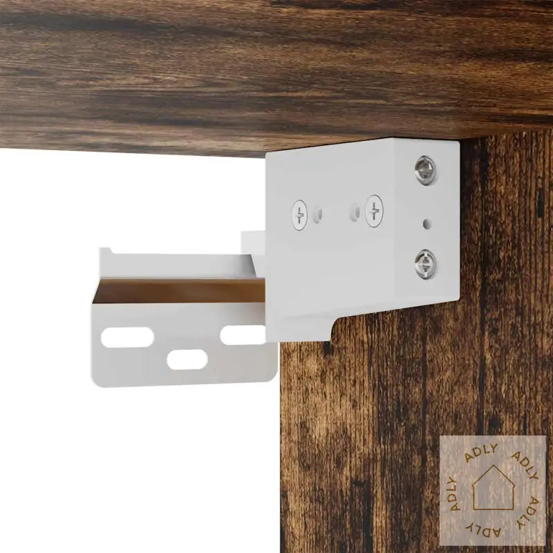 Veggmontert Nattbord Røkt Eik 38X34X40 Cm