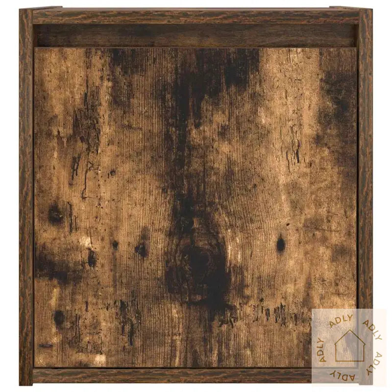 Veggmontert Nattbord Røkt Eik 38X34X40 Cm