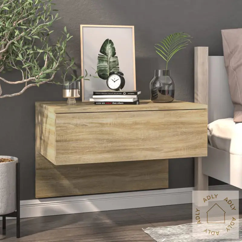 Veggmontert Nattbord Sonoma Oak