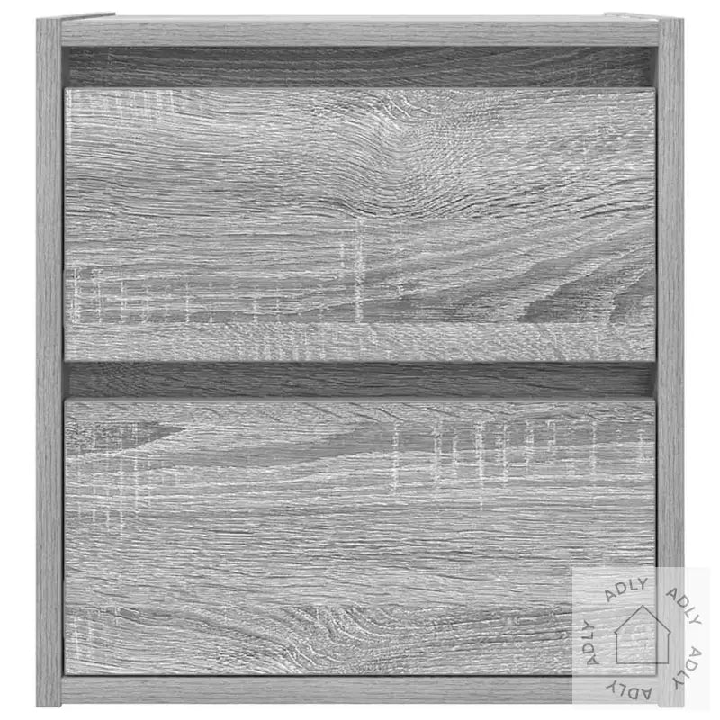 Veggmonterte Nattbord 2 Stk Grå Sonoma 38X34X40 Cm