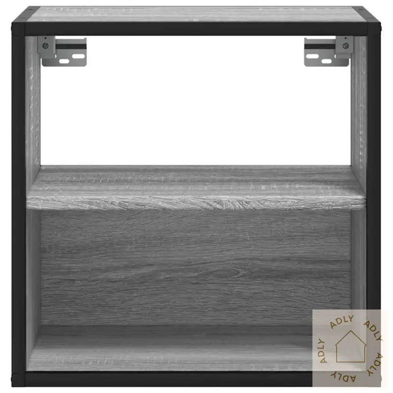 Veggmonterte Nattbord 2 Stk Grå Sonoma 40X31X39,5 Cm