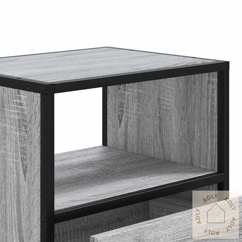 Veggmonterte Nattbord 2 Stk Grå Sonoma 40X31X39,5 Cm