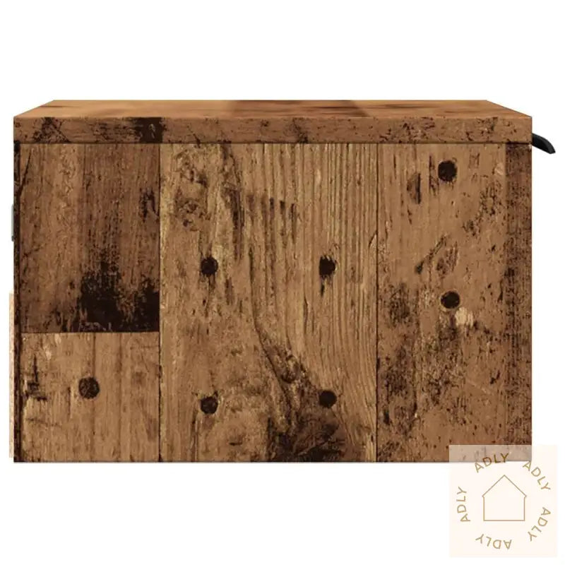 Veggmontert Nattbord Gammelt Tre 34X30X20 Cm