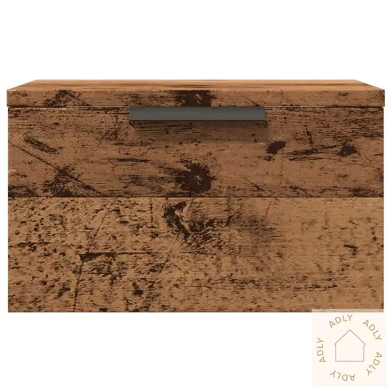 Veggmontert Nattbord Gammelt Tre 34X30X20 Cm