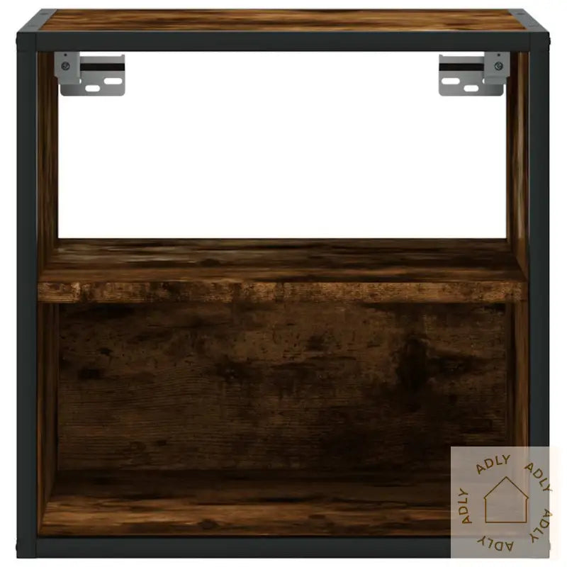 Veggmontert Nattbord Røkt Eik 40X31X39,5 Cm