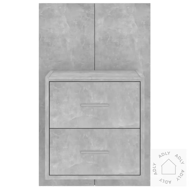 Veggmonterte Nattbord 2 Stk Betonggrå
