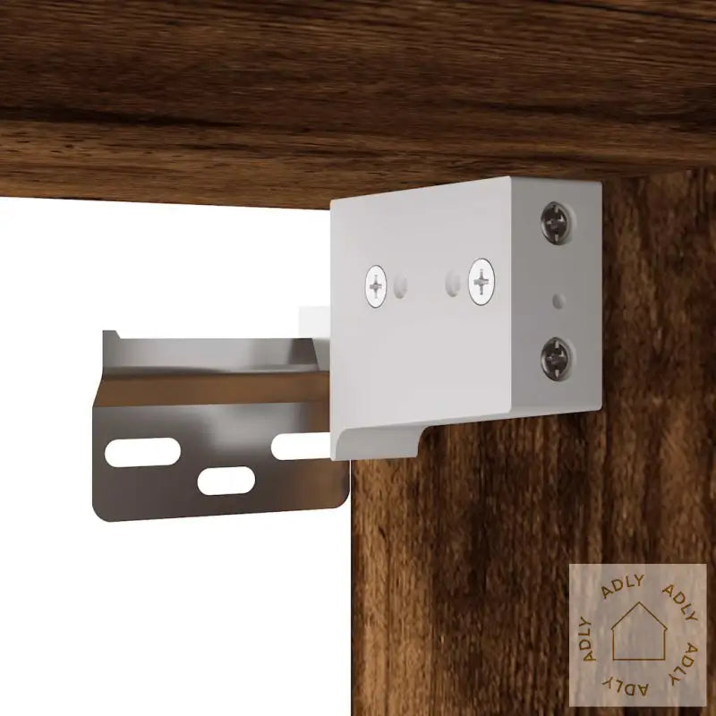Veggmonterte Nattbord 2 Stk Røkt Eik 40X31X39,5 Cm