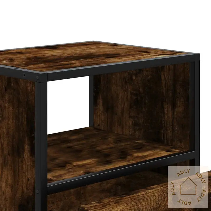 Veggmonterte Nattbord 2 Stk Røkt Eik 40X31X39,5 Cm