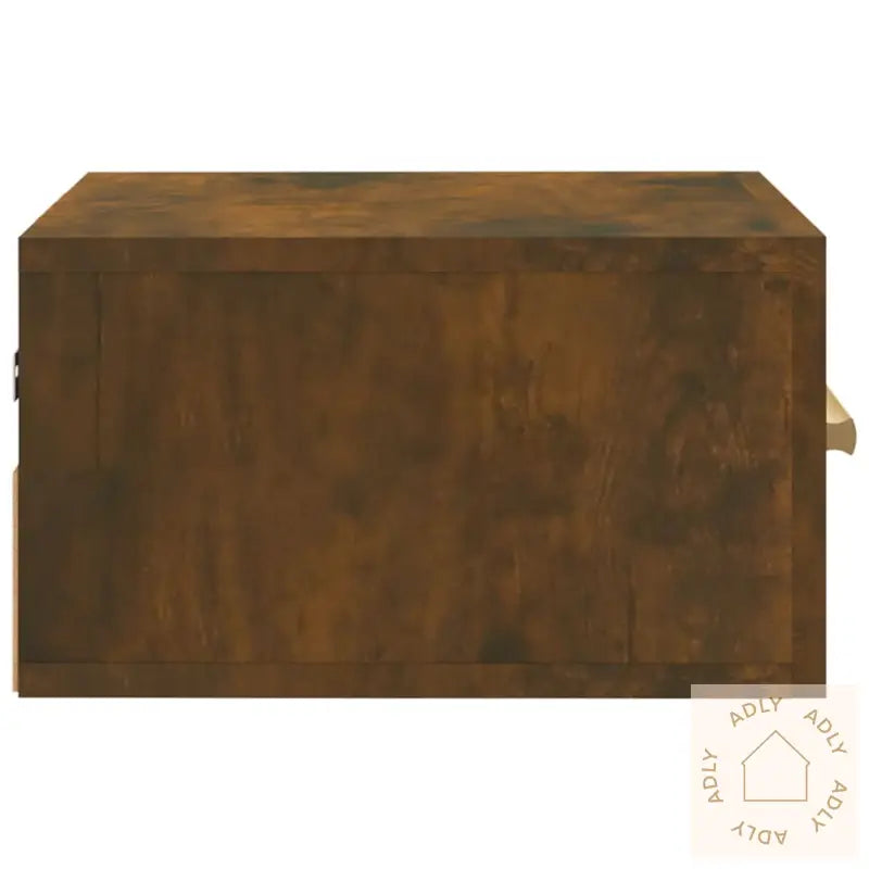 Veggmontert Nattbord Røkt Eik 35X35X20 Cm