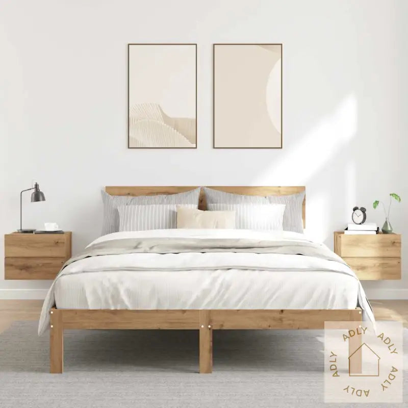 Veggmonterte Nattbord 2 Stk Artisan Eik 40X32X30 Cm