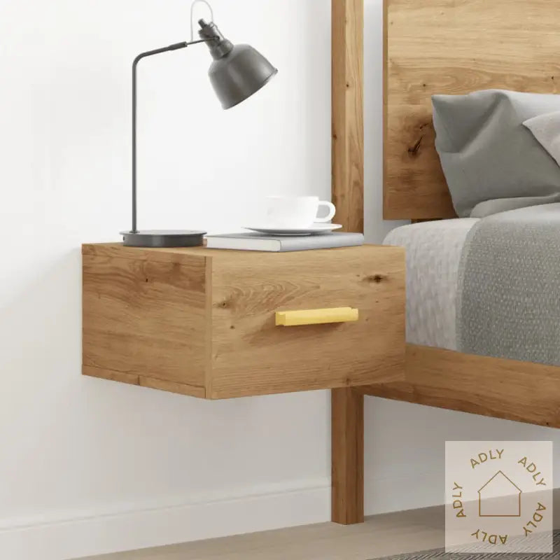 Veggmontert Nattbord Artisan Eik 35X35X20 Cm