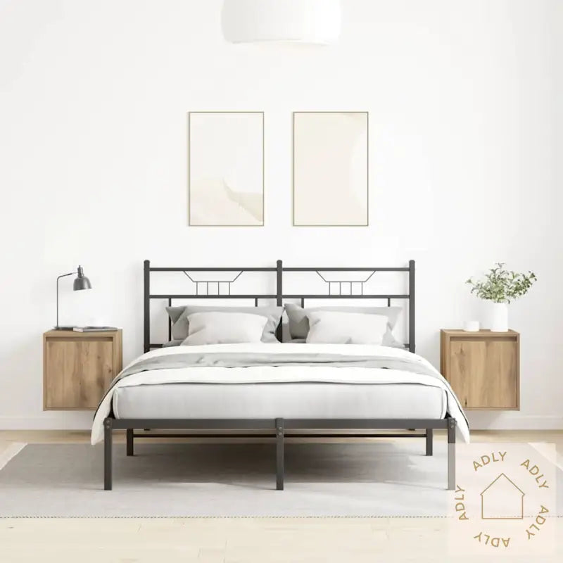 Veggmonterte Nattbord 2 Stk Artisan Eik 38X34X40 Cm