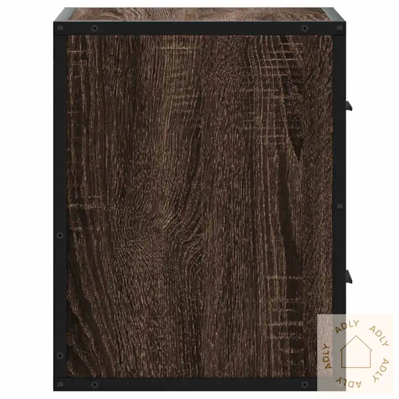 Veggmonterte Nattbord 2 Stk Brun Eik 40X31X39,5 Cm