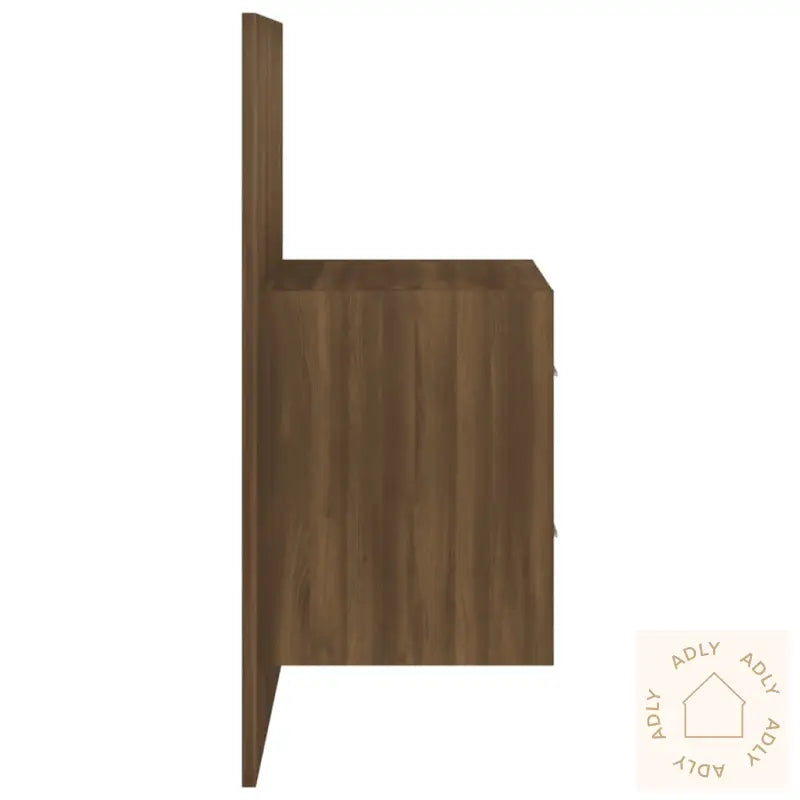 Veggmontert Nattbord Brun Eik