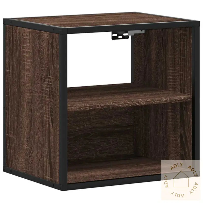 Veggmontert Nattbord Brun Eik 40X31X39,5 Cm