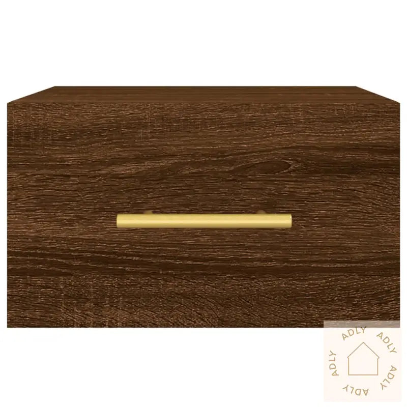 Veggmonterte Nattbord 2 Stk Brun Eik 35X35X20 Cm