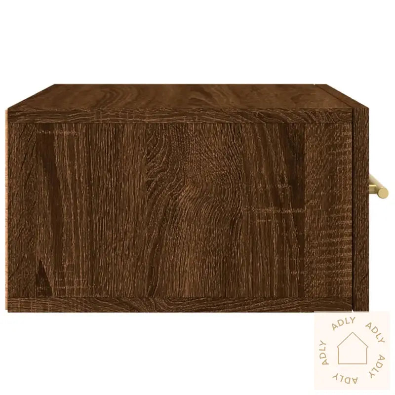 Veggmonterte Nattbord 2 Stk Brun Eik 35X35X20 Cm