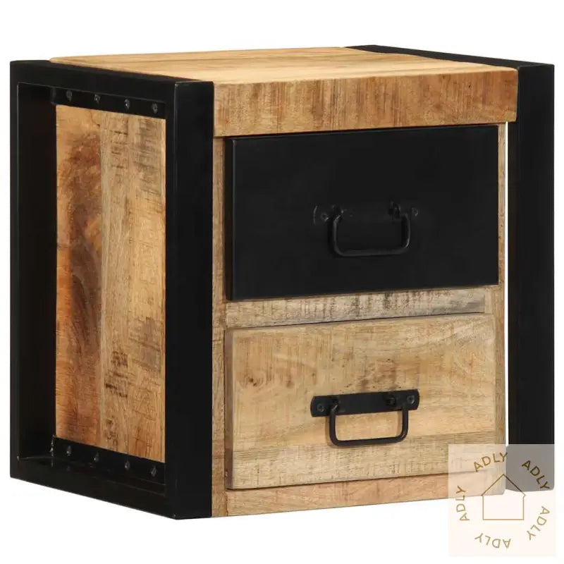 Nattskap 2 Stk 40X35X40 Cm Grovt Heltre Mangotre