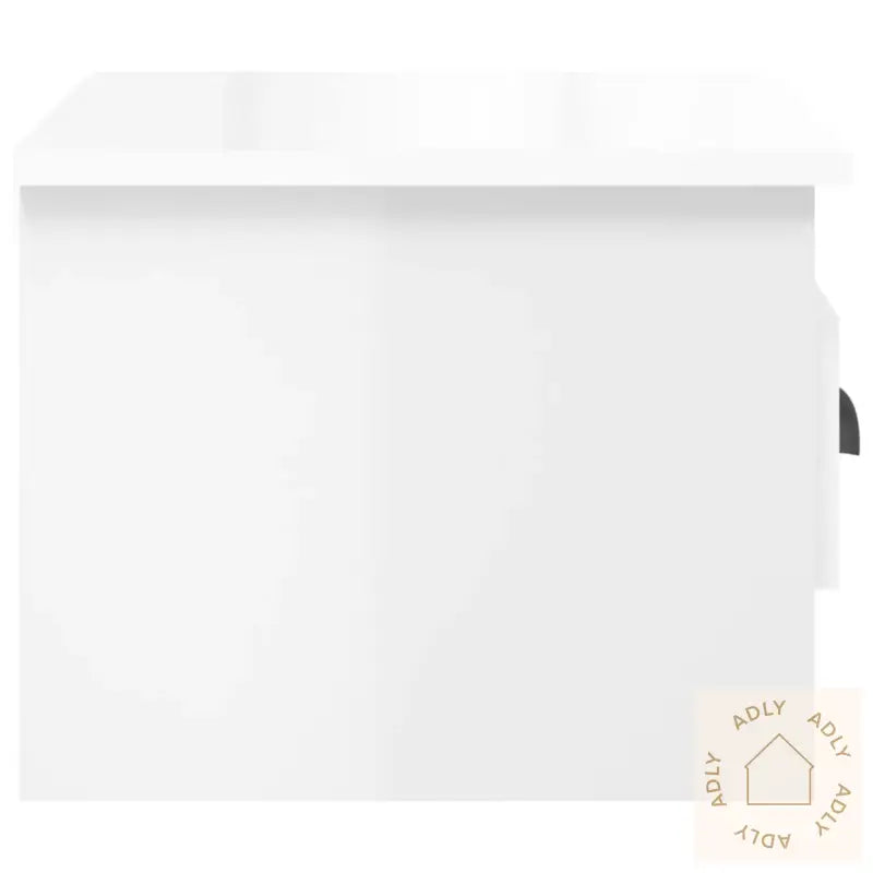 Veggmonterte Nattbord 2 Stk Høyglans Hvit 41,5X36X28 Cm