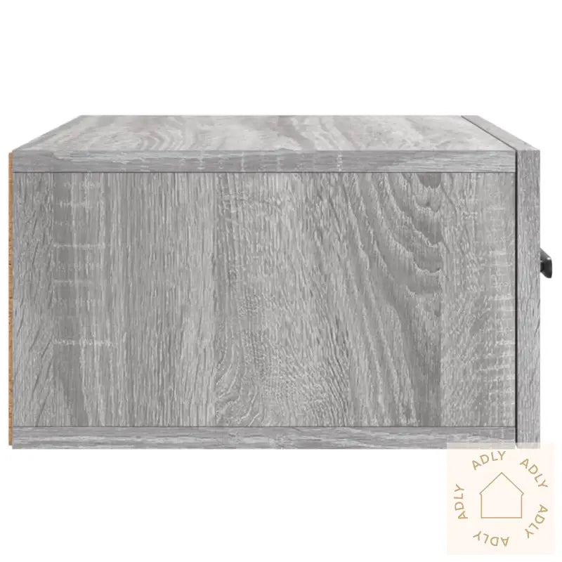 Veggmonterte Nattbord 2 Stk Grå Sonoma 35X35X20 Cm