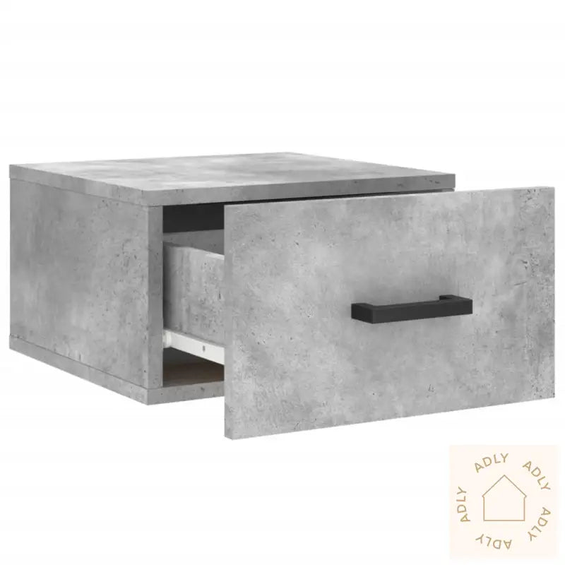 Veggmonterte Nattbord 2 Stk Betonggrå 35X35X20 Cm