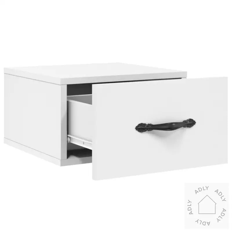 Veggmonterte Nattbord 2 Stk Hvit 35X35X20 Cm